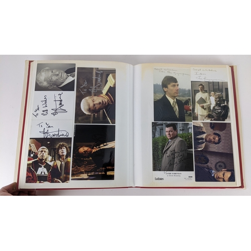 78 - A Doctor Who album of autographs on photos, signed by several cast members to include Jacqueline Pea... 