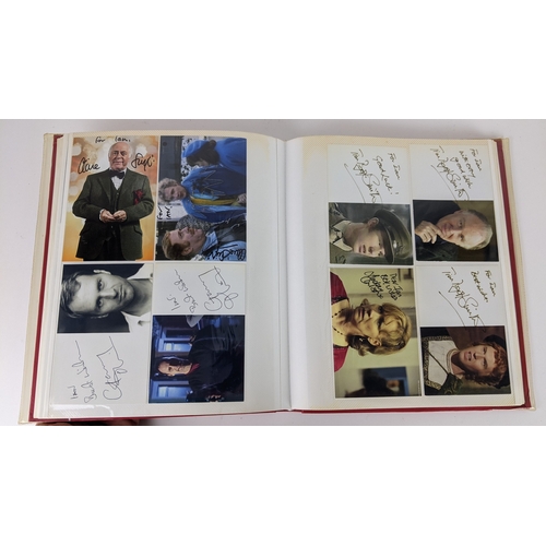 78 - A Doctor Who album of autographs on photos, signed by several cast members to include Jacqueline Pea... 