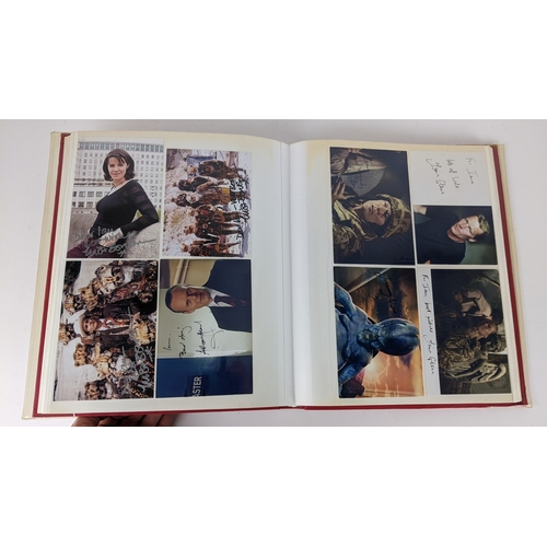 78 - A Doctor Who album of autographs on photos, signed by several cast members to include Jacqueline Pea... 