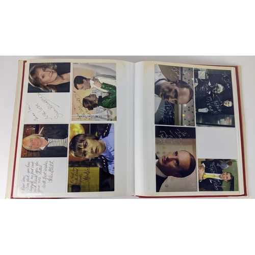 78 - A Doctor Who album of autographs on photos, signed by several cast members to include Jacqueline Pea... 