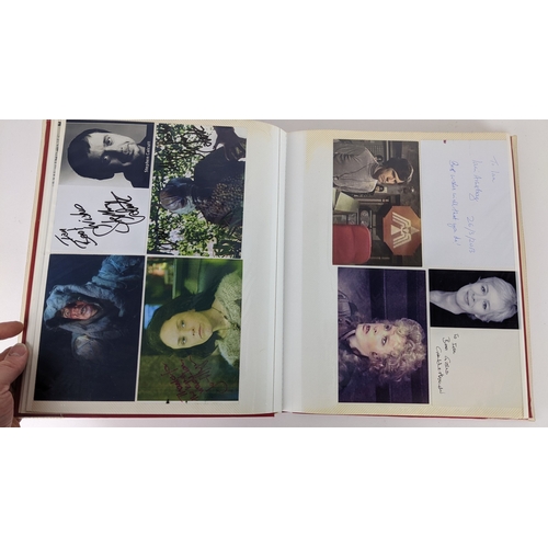 78 - A Doctor Who album of autographs on photos, signed by several cast members to include Jacqueline Pea... 