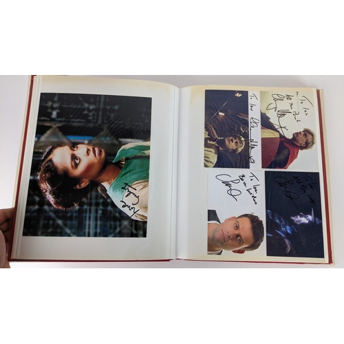 78 - A Doctor Who album of autographs on photos, signed by several cast members to include Jacqueline Pea... 