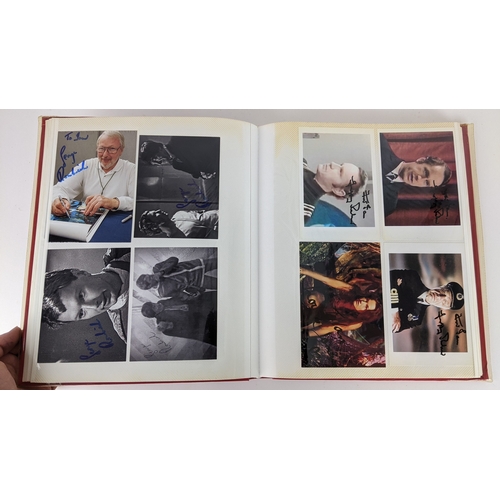 78 - A Doctor Who album of autographs on photos, signed by several cast members to include Jacqueline Pea... 