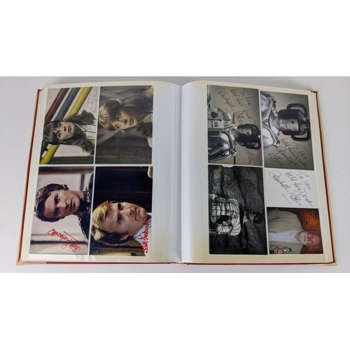 80 - A Doctor Who album of autographs on photos, signed by several cast members to include Richard Briers... 