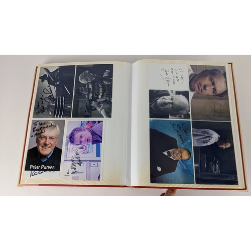 80 - A Doctor Who album of autographs on photos, signed by several cast members to include Richard Briers... 