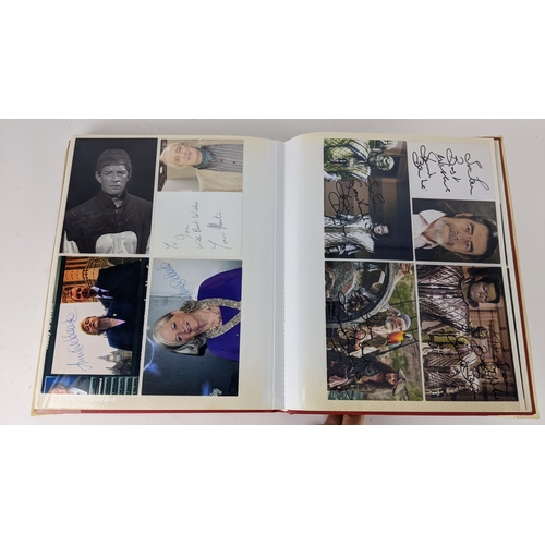 80 - A Doctor Who album of autographs on photos, signed by several cast members to include Richard Briers... 