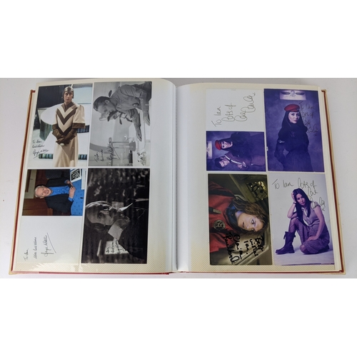 80 - A Doctor Who album of autographs on photos, signed by several cast members to include Richard Briers... 