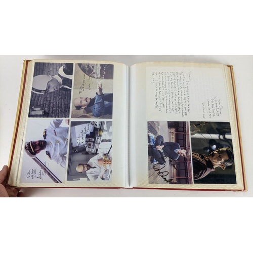 83 - A Doctor Who album of autographs on photos, signed by several cast members to include Louise Jameson... 