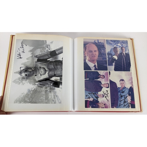83 - A Doctor Who album of autographs on photos, signed by several cast members to include Louise Jameson... 