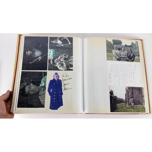 83 - A Doctor Who album of autographs on photos, signed by several cast members to include Louise Jameson... 