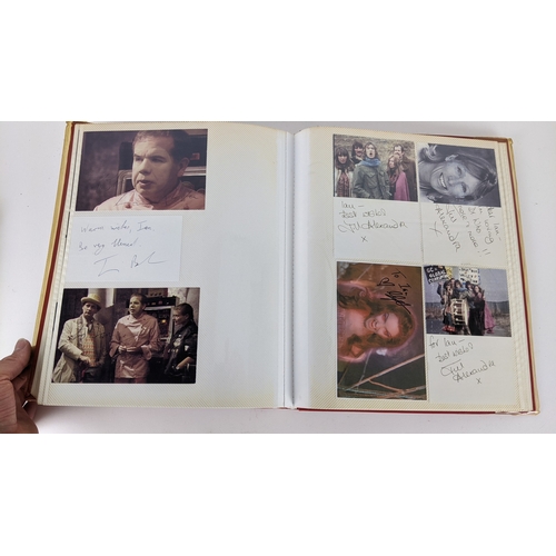 83 - A Doctor Who album of autographs on photos, signed by several cast members to include Louise Jameson... 