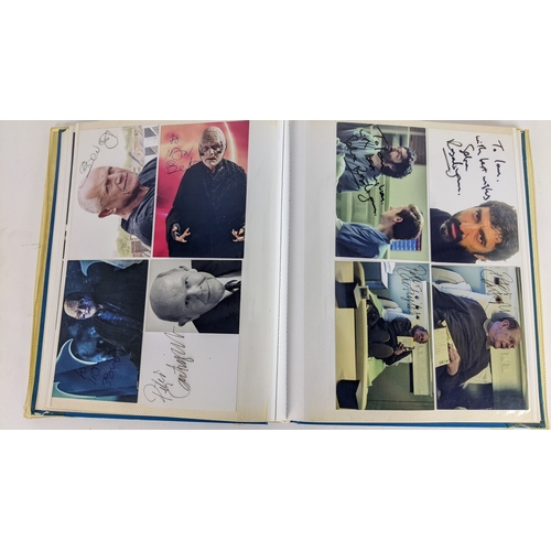 84 - A Doctor Who album of autographs on photos, signed by several cast members to include David Bradley,... 