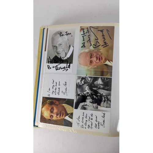 84 - A Doctor Who album of autographs on photos, signed by several cast members to include David Bradley,... 
