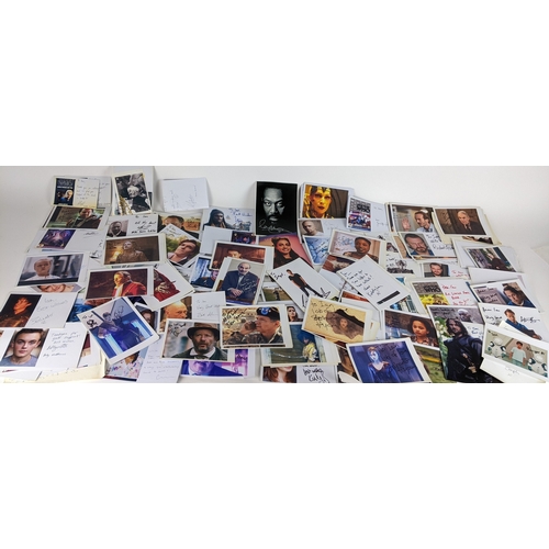 88 - A collection of loose mainly Doctor Who autographs on photos and letters, signed by several cast mem... 