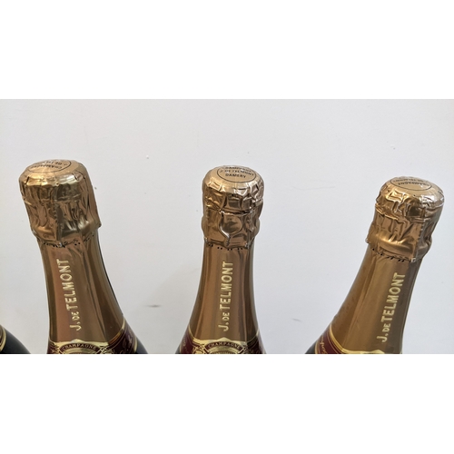 234 - A group of four bottles of Champagne J. de Telmont, Damery, France, each 75cl, together with a bottl... 