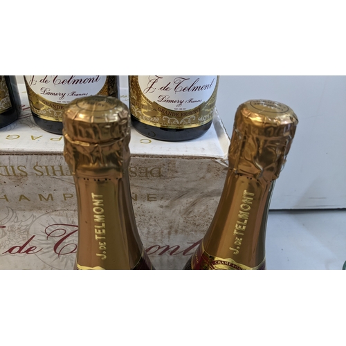 235 - A group of six bottles of Champagne J. de Telmont, Damery, France, each 75cl, housed with an origina... 