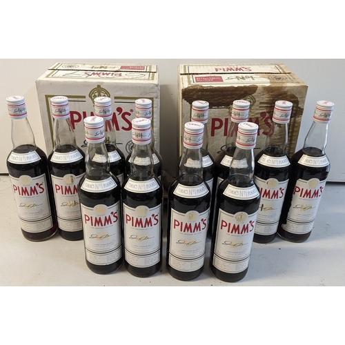 236 - A group of twelve bottles of Pimm’s No.1 Original Fruit Cup, each 70cl, 25% vol, with two original b... 