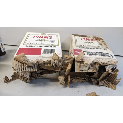 236 - A group of twelve bottles of Pimm’s No.1 Original Fruit Cup, each 70cl, 25% vol, with two original b... 