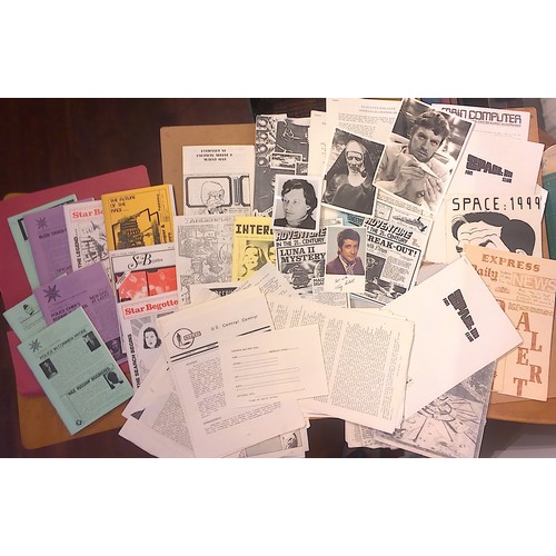 80A - Diverse collection of Fanclub Fanzines and memorabilia relating to film & mainly science fiction TV ... 