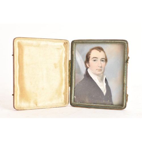 177 - Two 19th century portrait miniatures, attributed to Thomas Richmond (1802–1874), each painted in wat... 