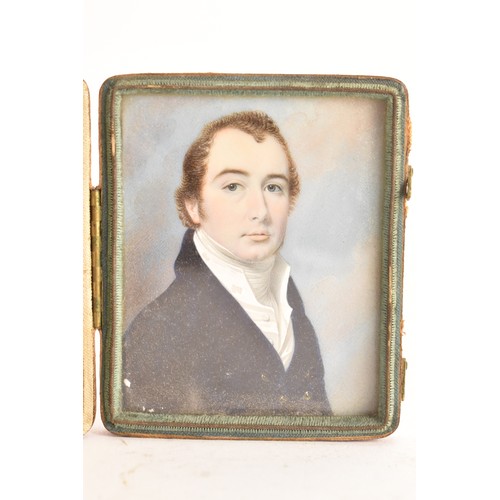 177 - Two 19th century portrait miniatures, attributed to Thomas Richmond (1802–1874), each painted in wat... 
