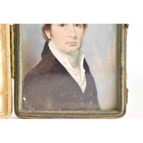 177 - Two 19th century portrait miniatures, attributed to Thomas Richmond (1802–1874), each painted in wat... 