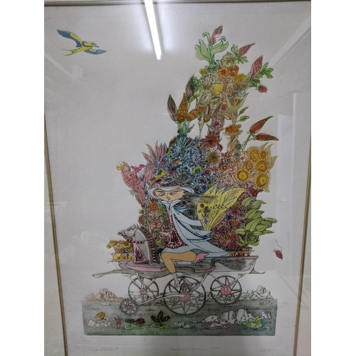 30 - Pictures to include Guillermo Silva Santamaria (1921-2007) Vendedor de Flores, monogrammed and title... 