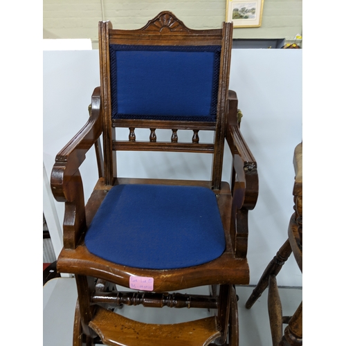 36 - Two Victorian metamorphic child's high chairs Location: A1B
If there is no condition report shown, p... 