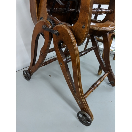 36 - Two Victorian metamorphic child's high chairs Location: A1B
If there is no condition report shown, p... 