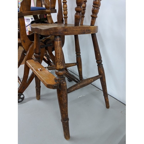 36 - Two Victorian metamorphic child's high chairs Location: A1B
If there is no condition report shown, p... 