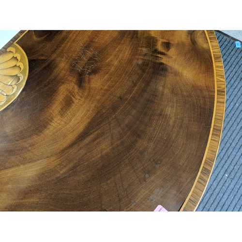 31 - ***THIS LOT HAS BEEN WITHDRAWN***A George III inlaid mahogany fold over card table
Location: FOYER
I... 