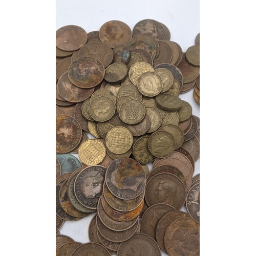 52 - Mixed coinage, Roman - Modern, a small quantity of Victorian and later silver coins, George IV shill... 