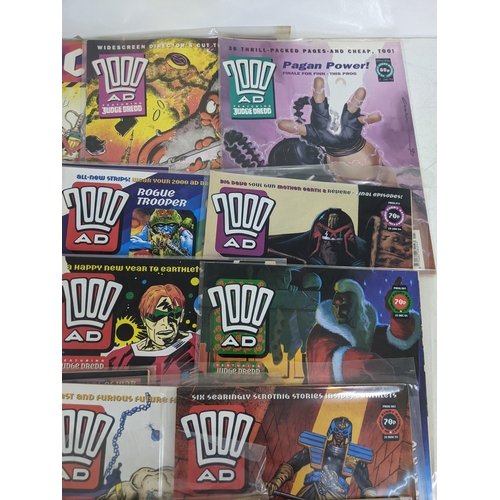 31 - A large quantity of mainly 1990's 2000AD magazines, mostly featuring Judge Dread, all in protective ... 