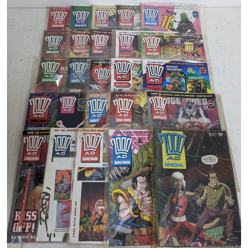 31 - A large quantity of mainly 1990's 2000AD magazines, mostly featuring Judge Dread, all in protective ... 