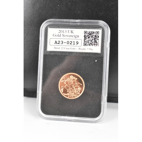 17 - United Kingdom - Elizabeth II (1952-2022), 2013 Date Stamp 23rd Oct 2013, sovereign, A23-0219, in se... 