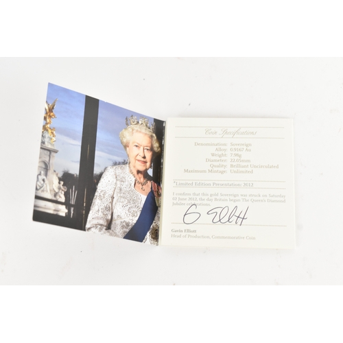 24 - United Kingdom - Elizabeth II (1952 -2022), 'The 2012 Sovereign' Diamond Jubilee Brilliant Uncircula... 