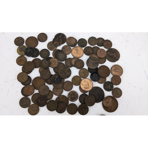 55 - United Kingdom - Mixed George III and later Silver and other coins to include 1834 Halfcrown, 1875 H... 