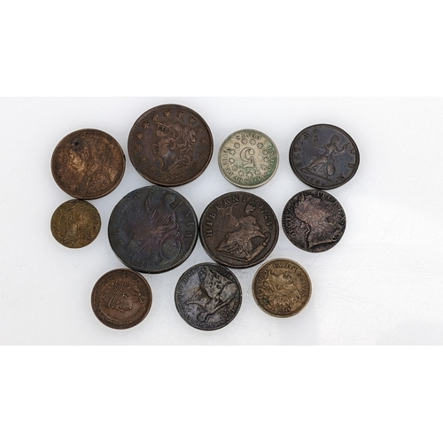 57 - Mixed Coins of Interest - to include, William and Mary 1694 Halfpenny, George I 1723 Irish Farthing,... 