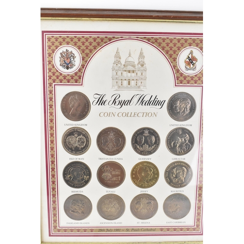 12 - The Royal Maundy 1959 - A framed set of 14 coins and red purse issued at the Royal Maundy service at... 