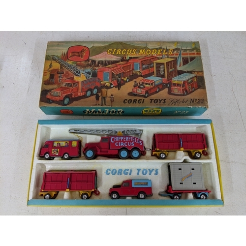 A Corgi Toys Gift Set No. 23 Chipperfields Circus Models, comprising