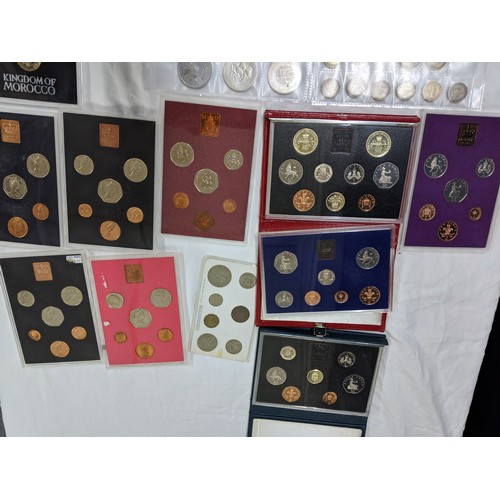 35A - Circulated and uncirculated collectors coins to include year sets, for 1971, 1973, 1976, 1978, 1979,... 