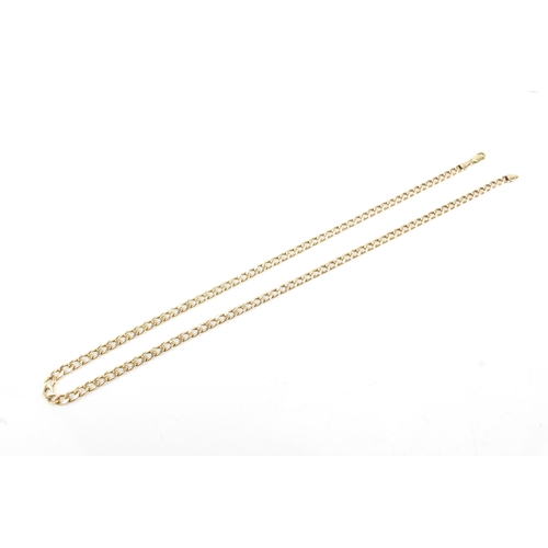 24 - A 9ct gold curb link chain necklace, stamped 375, with a lobster claw clasp, 51cm, 6.6 grams
If ther... 