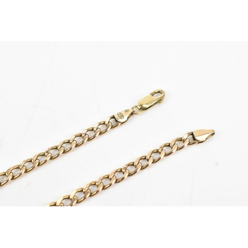 24 - A 9ct gold curb link chain necklace, stamped 375, with a lobster claw clasp, 51cm, 6.6 grams
If ther... 