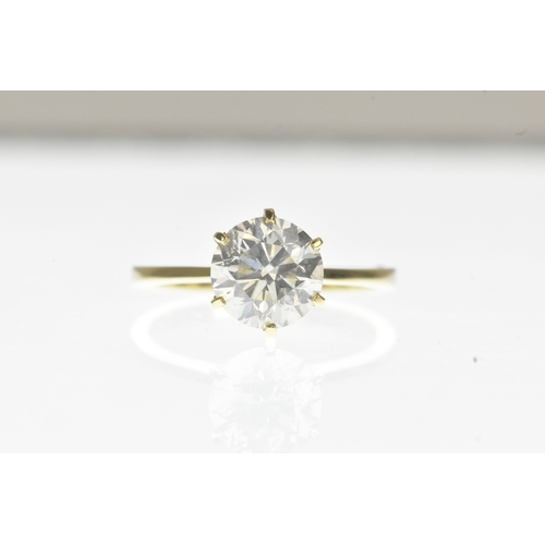 4 - A diamond 14ct gold engagement ring, accompanied by a GCI Gemological Centers certificate, dated Jul... 