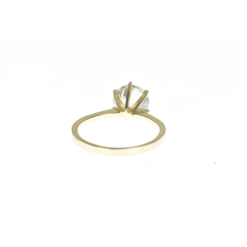 4 - A diamond 14ct gold engagement ring, accompanied by a GCI Gemological Centers certificate, dated Jul... 