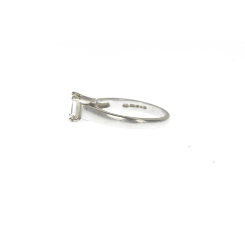 5 - A diamond platinum engagement ring, accompanied by a Valuation for Insurance stating the princess-cu... 