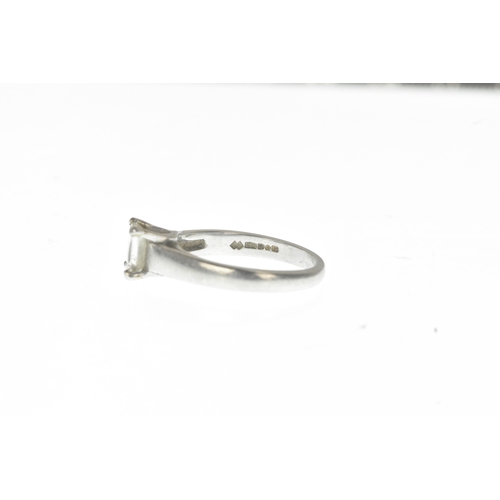 5 - A diamond platinum engagement ring, accompanied by a Valuation for Insurance stating the princess-cu... 