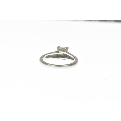 5 - A diamond platinum engagement ring, accompanied by a Valuation for Insurance stating the princess-cu... 
