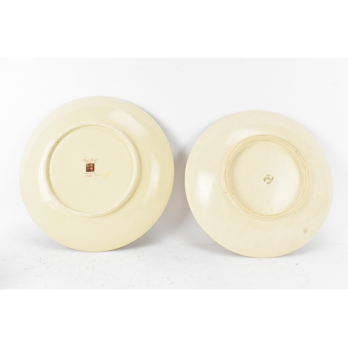 10A - Two Japanese hand-painted Satsuma chargers, mid 20th century, each of circular form and enamelled wi... 
