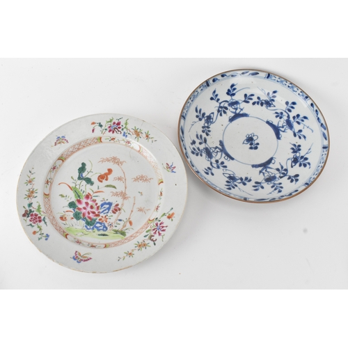 16 - A selection of 18th and 19th century Chinese porcelain, to include two 18th century Imari plates, tw... 